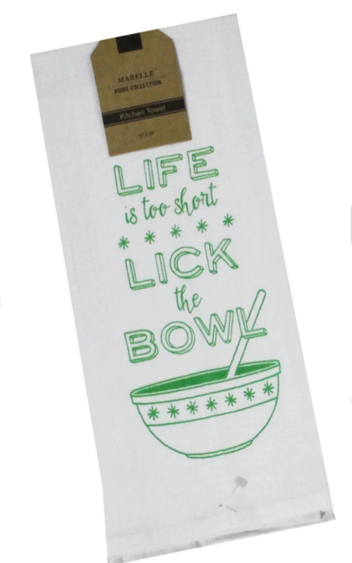 Life Is Too Short Lick The Bowl Dish Towel Dish Towel 
