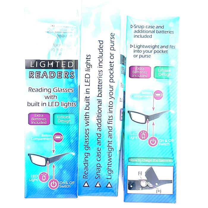 Lighted Reading Glasses With Lights On Them 