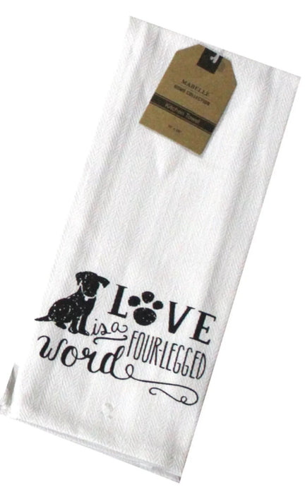 Love Is A Four-Legged Word Dish Towel Dish Towel 