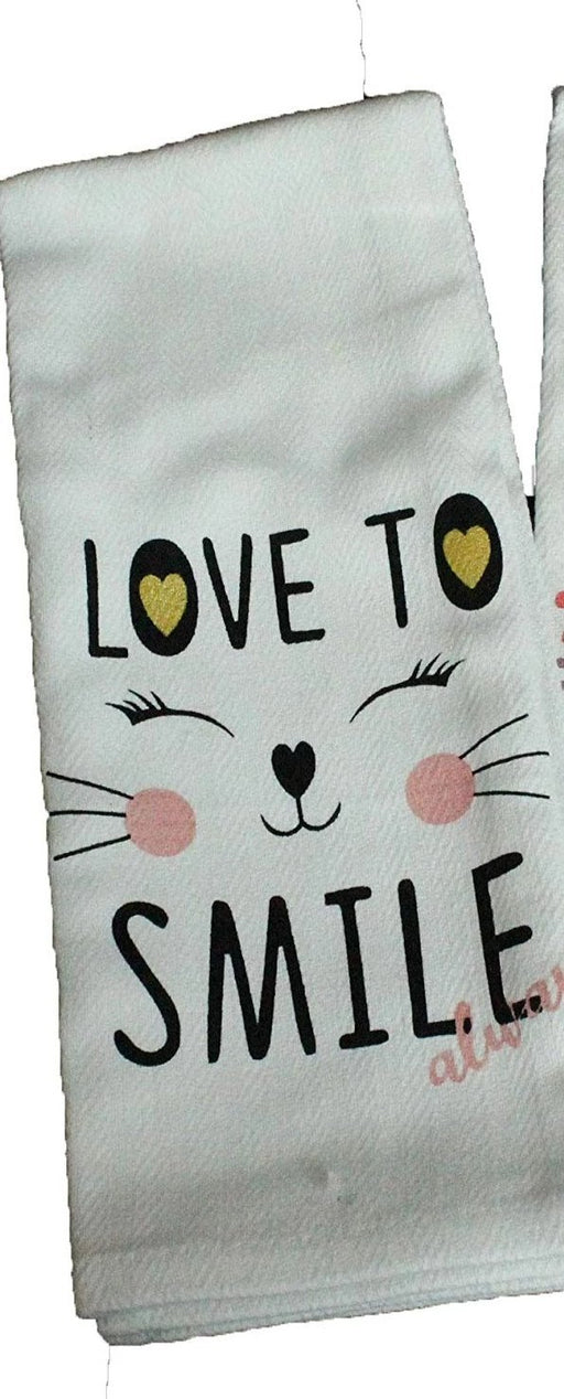 Love To Smile Always Dish Towel Dish Towel 