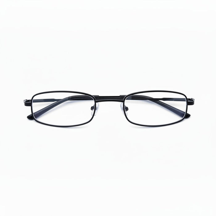 Magnetic Leather Metal Readers With Case in Four Colors Reader with Display Black +1.00 