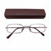 Magnetic Leather Metal Readers With Case in Four Colors Reader with Display Brown +1.00 