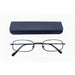 Magnetic Leather Metal Readers With Case in Four Colors Reader with Display Gray +1.00 