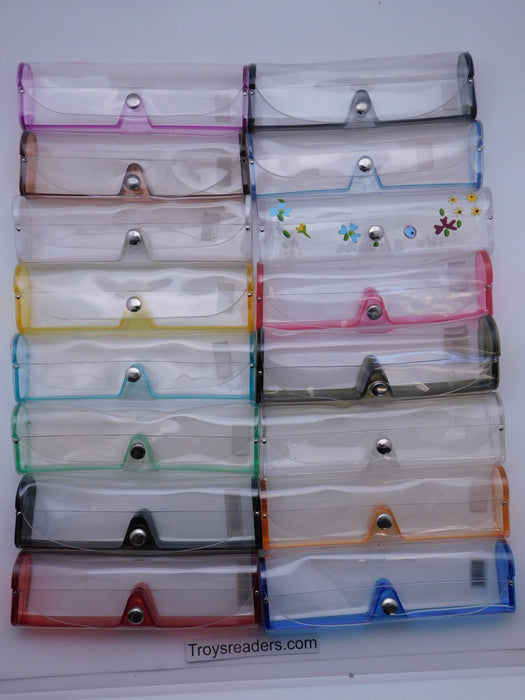 Medium Clear Plastic Case in Sixteen Colors Cases 