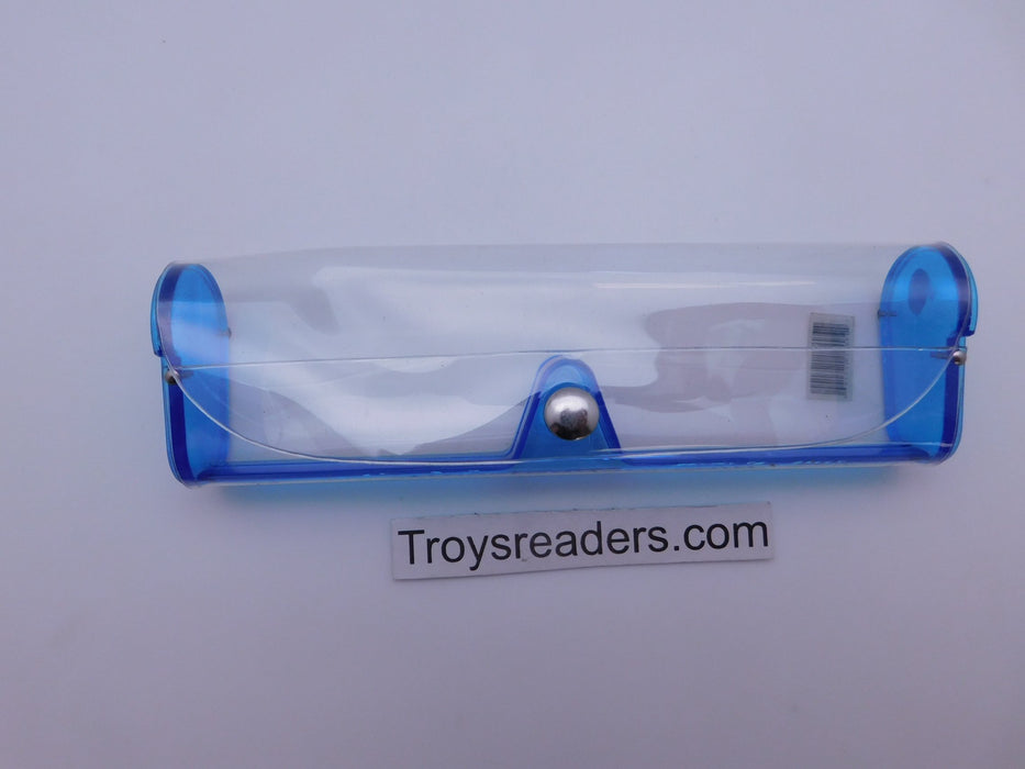 Medium Clear Plastic Case in Sixteen Colors Cases Dark Blue 