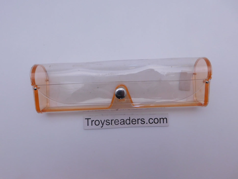 Medium Clear Plastic Case in Sixteen Colors Cases Orange 