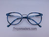 Metal Bridge Clear Bifocal Reading Glasses in Four Colors Clear Bi-focal Blue Marble +1.50 