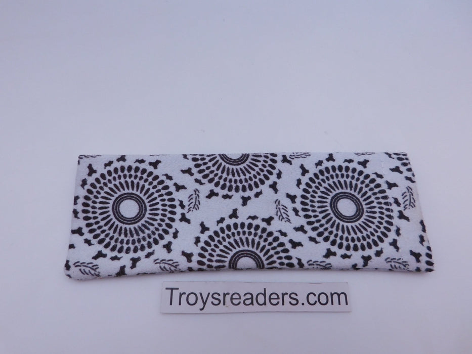 Multi-print Glasses Sleeve/Pouch in Nine Prints Cases White Pattern 