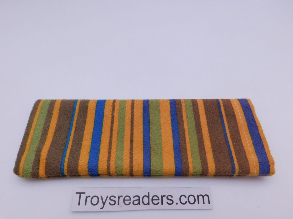 Multi-print Glasses Sleeve/Pouch in Nine Prints Cases Yellow and Blue Stripes 