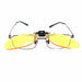 Navigator Style Yellow Lens Night Driving Clip on and Flip up Sunglasses clip-on/flip-up 