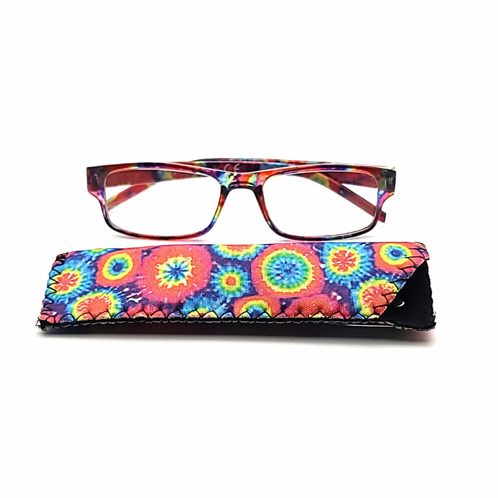 New Tie Dye Readers With Case in Four Colors Reader with Display 