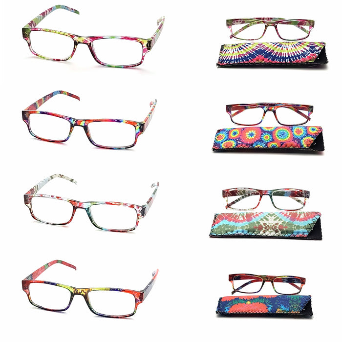 New Tie Dye Readers With Case in Four Colors