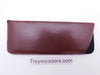 Padded Faux Leather Glasses Sleeve/Pouch in Two Colors Cases Brown 