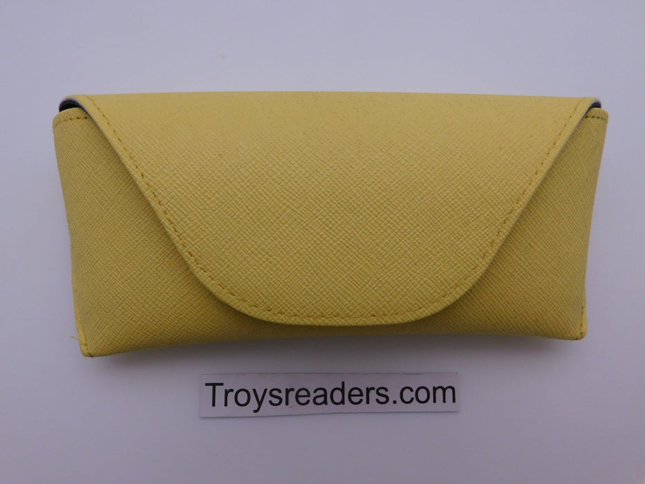 Pastel Faux Leather Sunglasses Hard Case In Three Colors Cases Yellow 