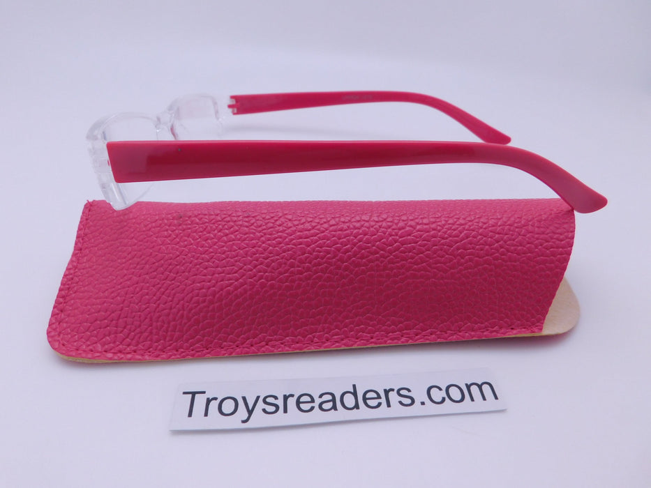 Pastel Rimless Readers With Case in Five Colors Reader with Display 