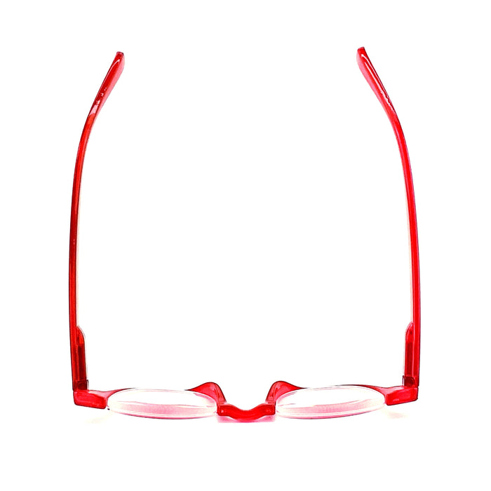 Peepers High Power Semi-Rimless Fun Colors Topless Half-Moon Reading Glasses up to +4.00 High Power Reader 