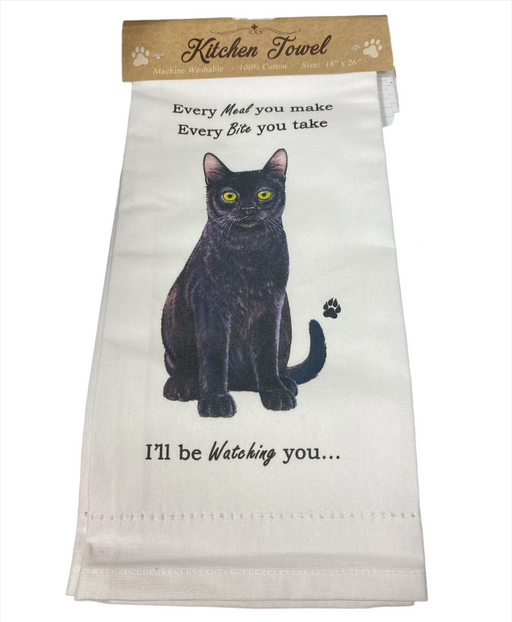 Pet Kitchen Towel Black Cat Socks 