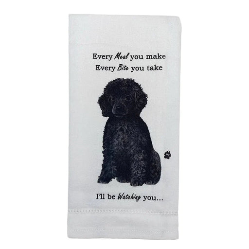 Pet Kitchen Towel Black Poodle Socks 