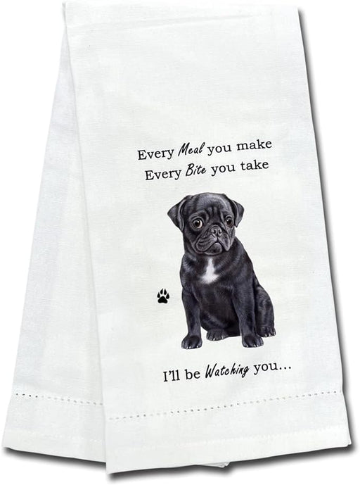 Pet Kitchen Towel Black Pug Socks 