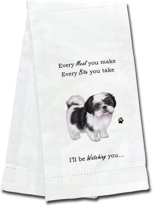Pet Kitchen Towel Shih Tzu Black and White Socks 
