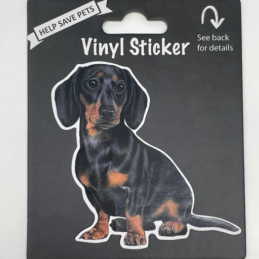 Pet Vinyl Sticker Black Dachshund Sticker 