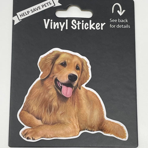 Pet Vinyl Sticker Resting Golden Retriever Sticker 