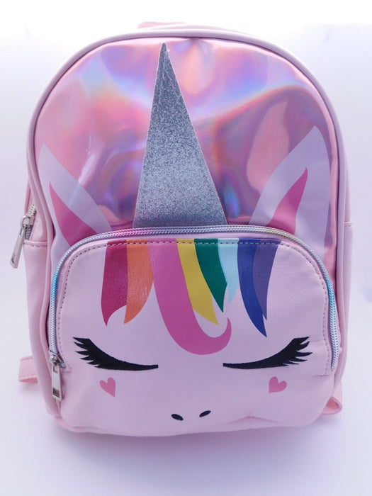 Pink Whimsical Hologram Unicorn Mini Backpack Backpack 