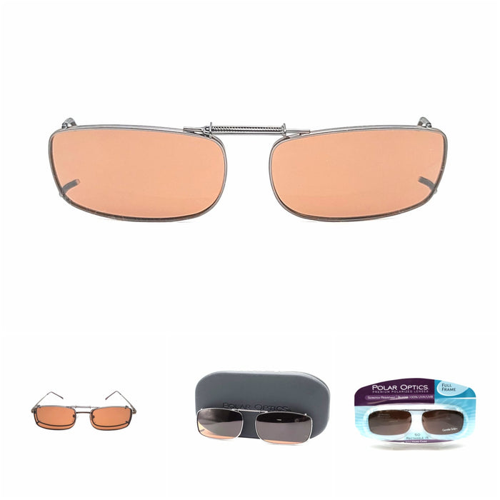 Buy JIM HALO Polarized Clip on Sunglasses Frameless Flip Up Lens for  Prescription Glasses Photochromic Grey at Amazon.in