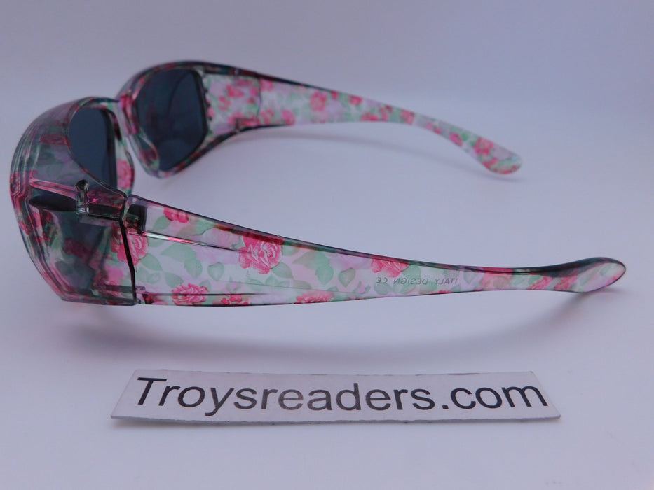 Polarized Flowery Transparent Fit Overs in Six Designs Fit Over Sunglasses 