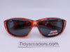 Polarized Flowery Transparent Fit Overs in Six Designs Fit Over Sunglasses Orange Hawaiian 