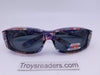 Polarized Square Glitzy Flowery Fit Overs in Five Designs Fit Over Sunglasses Butterflies 