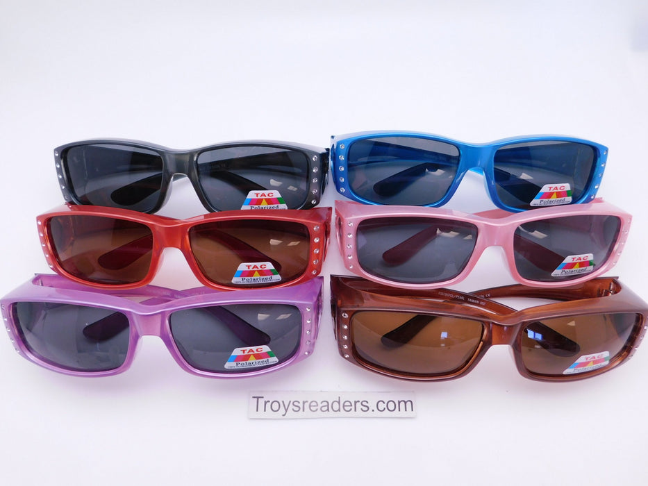 Polarized Square Pearl Fit Overs in Six Colors Fit Over Sunglasses 