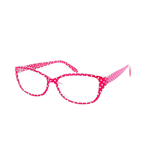 Polka Dot Cat-Eye Readers With Matching Case Reader with Display 