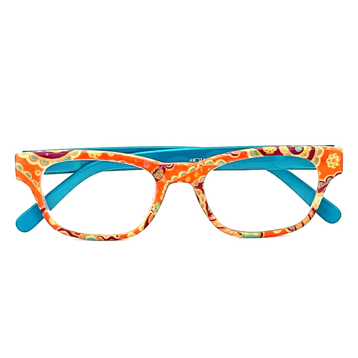 Poppin' and Lockin' Fully Magnified Colorful Reading Glasses With Matching Case Fully Magnified Reading Glasses 
