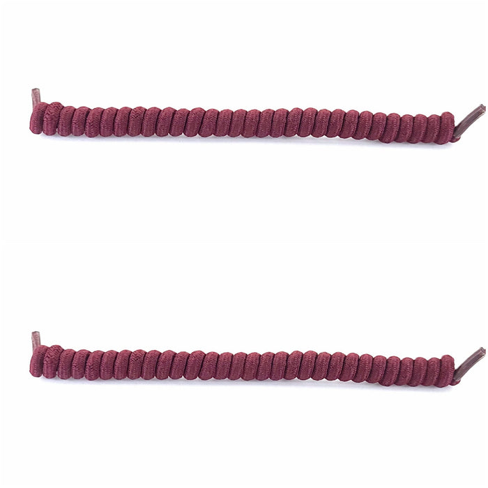 Replacement Curly Coil No Tie Shoe Lace Band For Foam Sun Visors Curly cords Burgundy Pair 