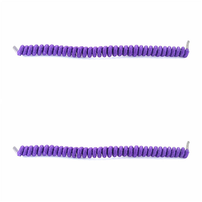 Replacement Curly Coil No Tie Shoe Lace Band For Foam Sun Visors Curly cords Purple Pair 