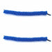 Replacement Curly Coil No Tie Shoe Lace Band For Foam Sun Visors Curly cords Royal Blue Pair 