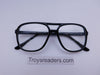 Retro Navigator Clear Bifocal Reading Glasses in Two Colors Clear Bi-focal Black +1.00 
