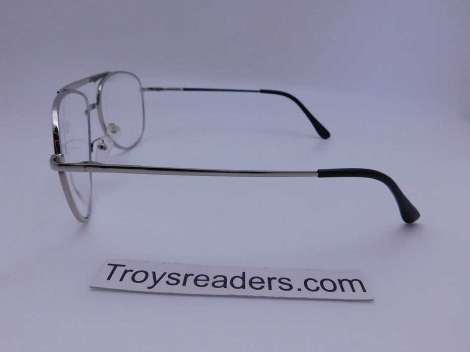 Retro Square Aviator Clear Bifocal Reading Glasses in Three Colors Clear Bi-focal 