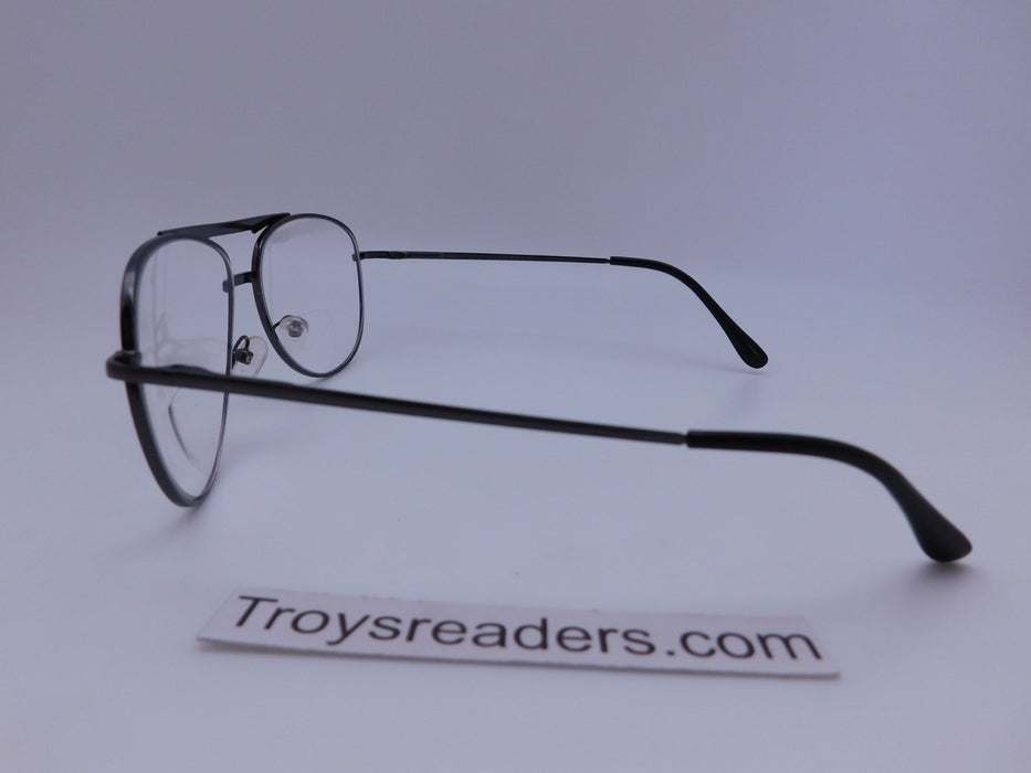 Retro Square Aviator Clear Bifocal Reading Glasses in Three Colors Clear Bi-focal 