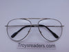 Retro Square Aviator Clear Bifocal Reading Glasses in Three Colors Clear Bi-focal Silver +1.00 