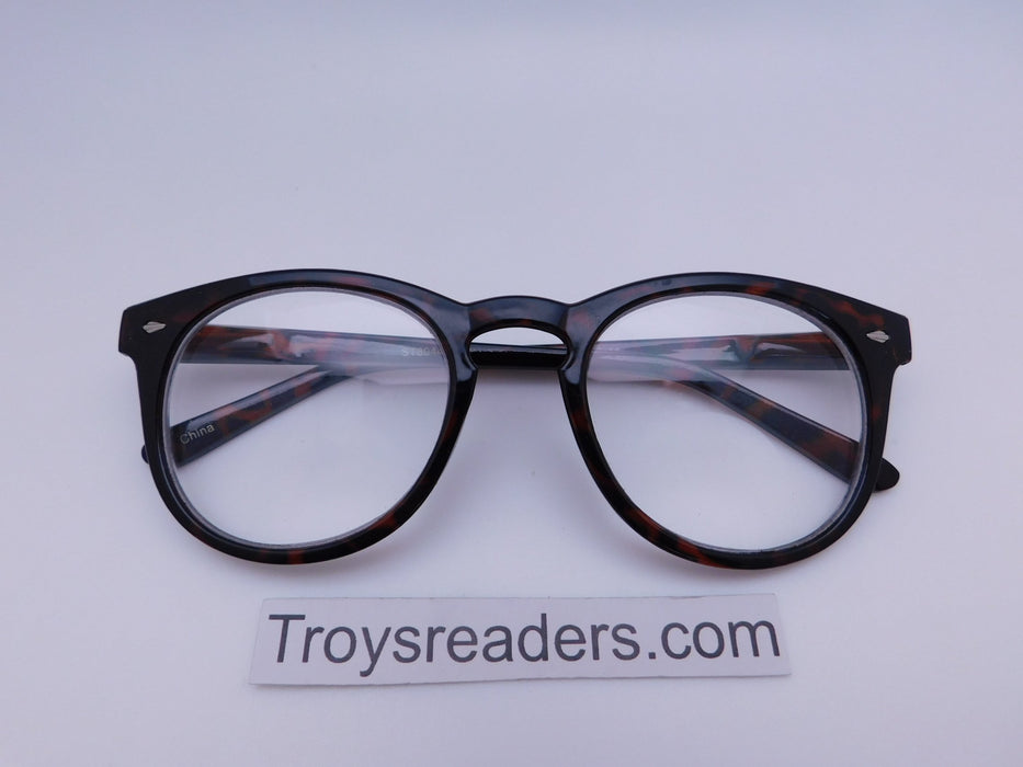 Retro Wayfarer Clear Bifocal Reading Glasses in Three Colors Clear Bi-focal Tortoise +1.00 