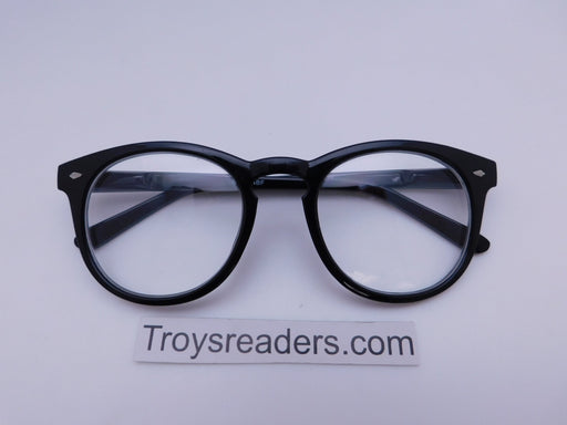 Retro Wayfarer Clear Bifocal Reading Glasses in Three Colors Clear Bi-focal Black +1.00 