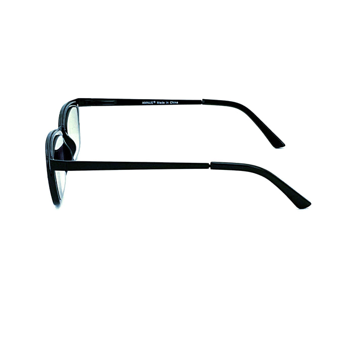 Righto Fully Magnified Sunglass Reader With Rectangular Metal Frame & Acetate Trim Reader no Case 