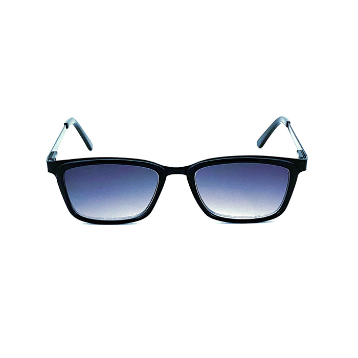 Righto Fully Magnified Sunglass Reader With Rectangular Metal Frame & Acetate Trim Reader no Case 