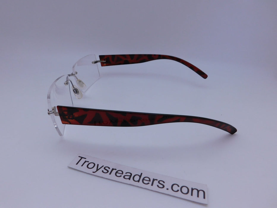 Rimless Clear Bifocal Reading Glasses in Two Colors Clear Bi-focal 