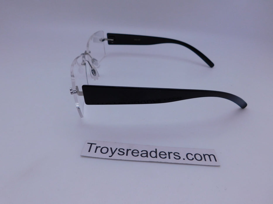 Rimless Clear Bifocal Reading Glasses in Two Colors Clear Bi-focal 