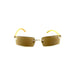 Rimless Fully Magnified Rectangular Frame Bamboo Sunglass Readers With Box Reader with Display 