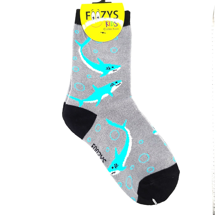 Shark Socks Foozys Kids Unisex Crew Socks 