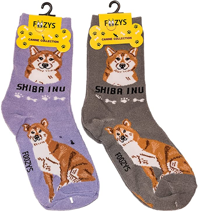 Shiba Inu Socks Foozys Unisex Crew — Troy's Readers